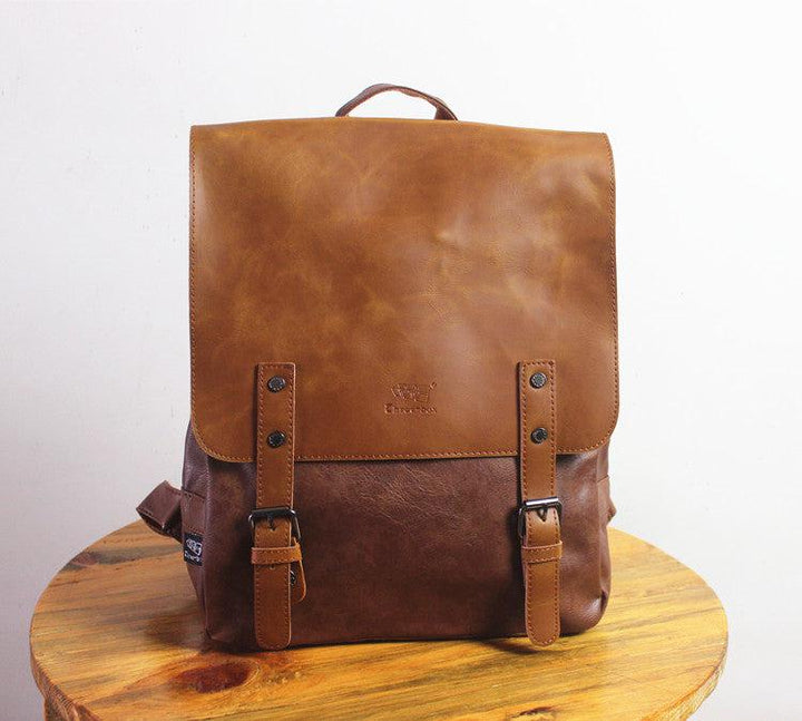 Vintage Faux Leather Backpack