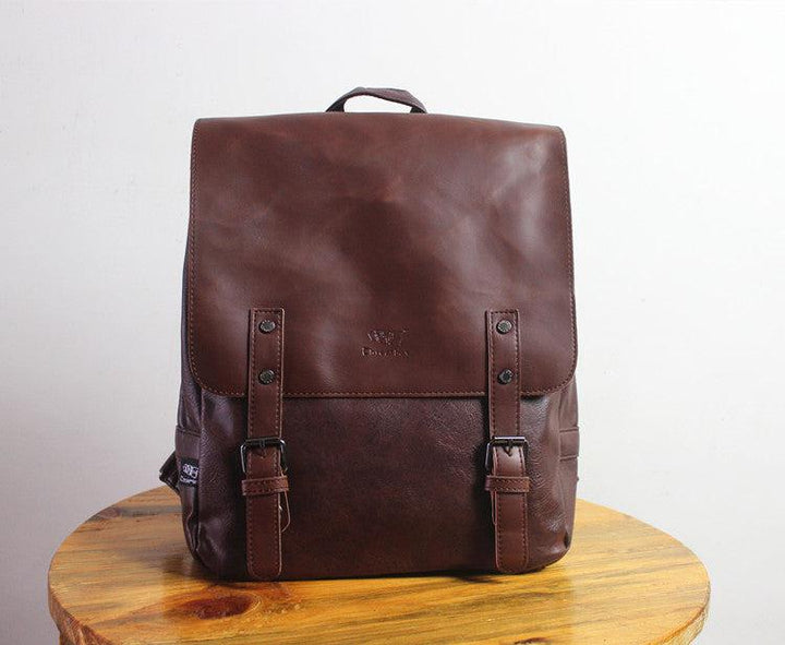 Vintage Faux Leather Backpack