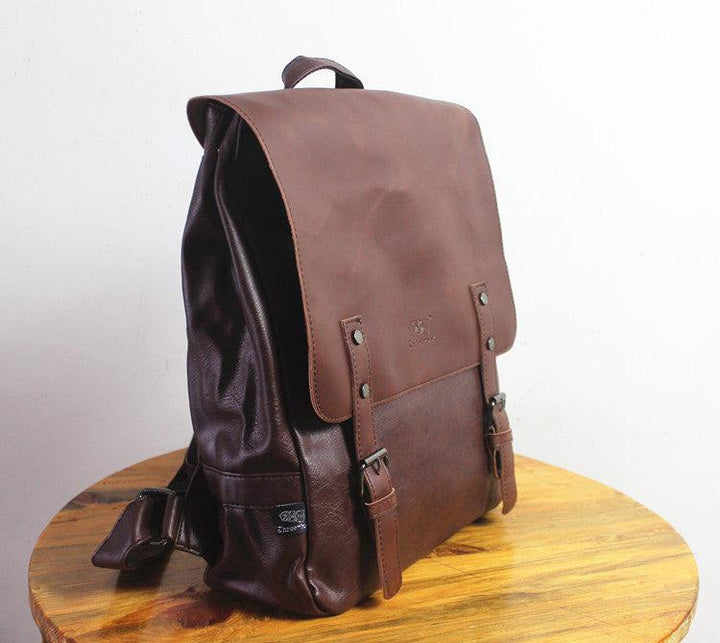 Vintage Faux Leather Backpack