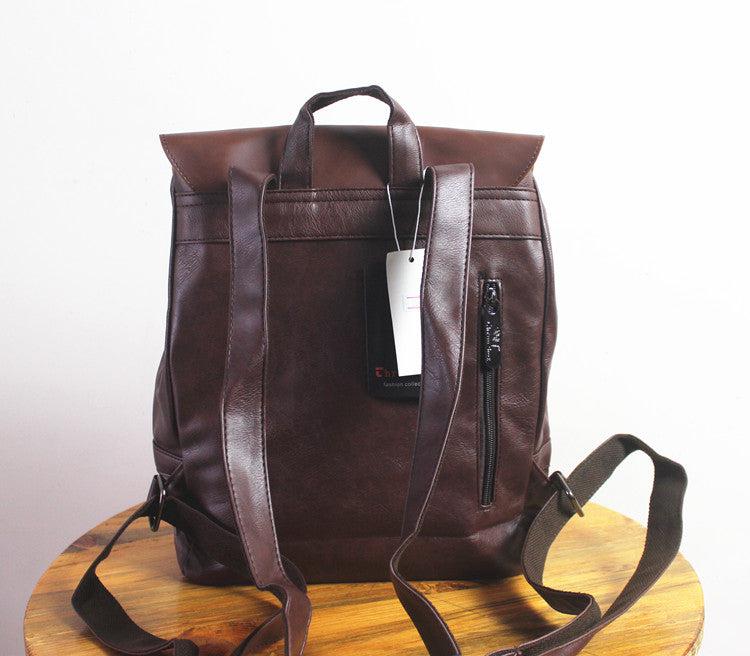 Vintage Faux Leather Backpack